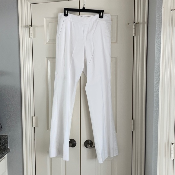 CAbi lined linen blend pants 8 L side zip trouser - Picture 2 of 5